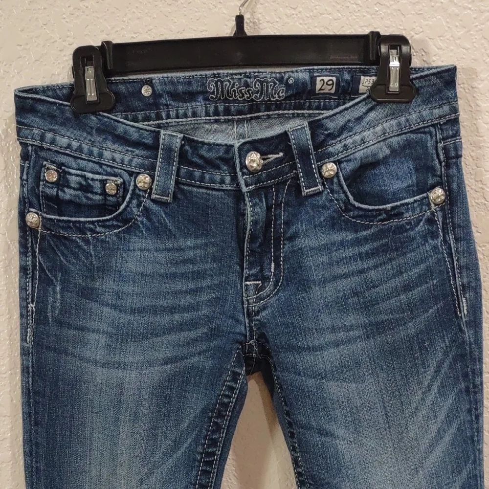 MISS ME BOOT Blue Embellished Jeans - Picture 6 of 17